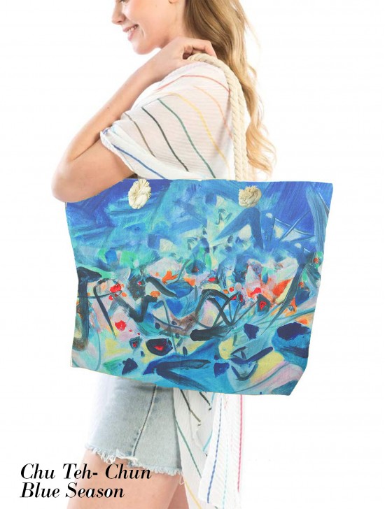 Blue Season Oil Painting Shoulder Bag